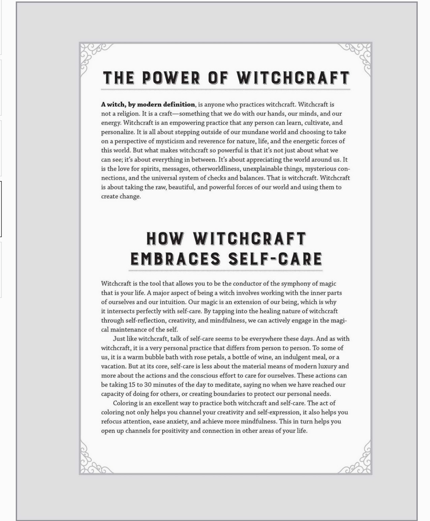 Witchcraft Coloring Book For Adults