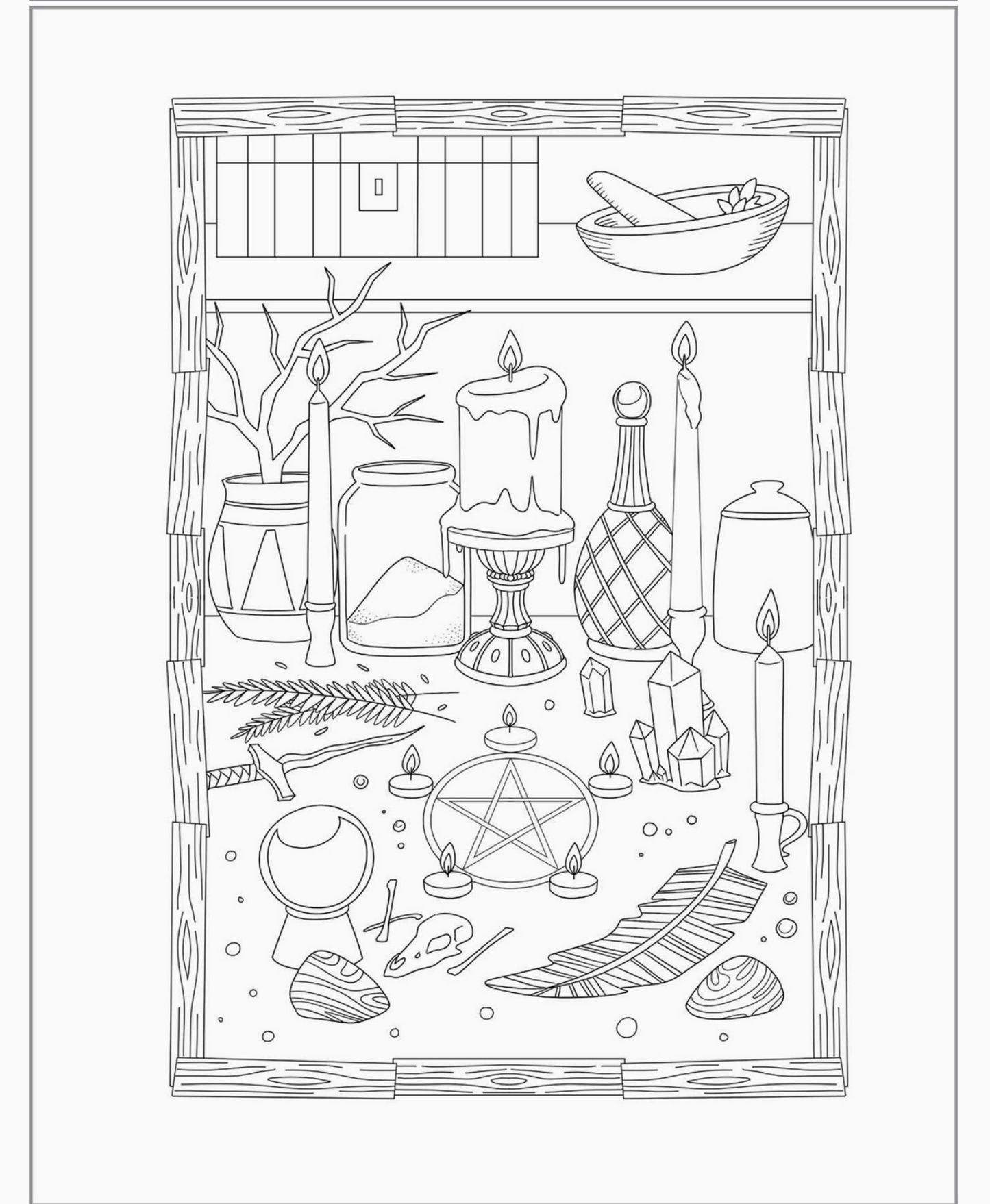 Witchcraft Coloring Book For Adults