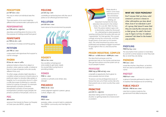 The Young Activist's Dictionary of Social Justice: Developed by a Team of Antibias, Anti-Racism Educators and LGBTQ+ Advocates