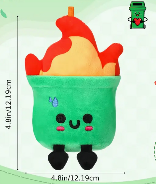 Dumpster Fire Plushie Keychain