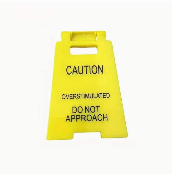 Caution Overstimulated Do Not Approach Desktop Accessory