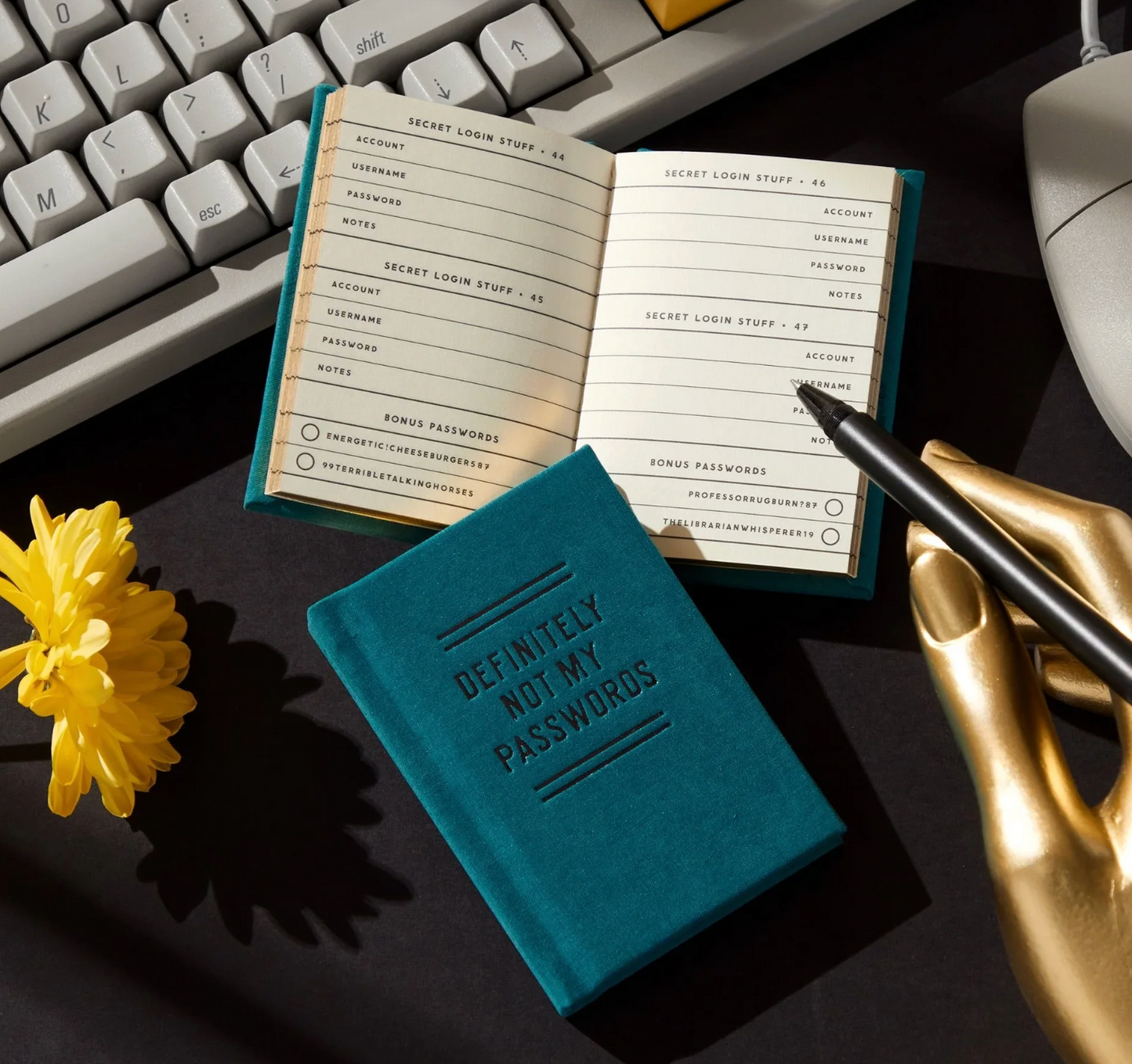 Tiny Definitely Not My Passwords Diary