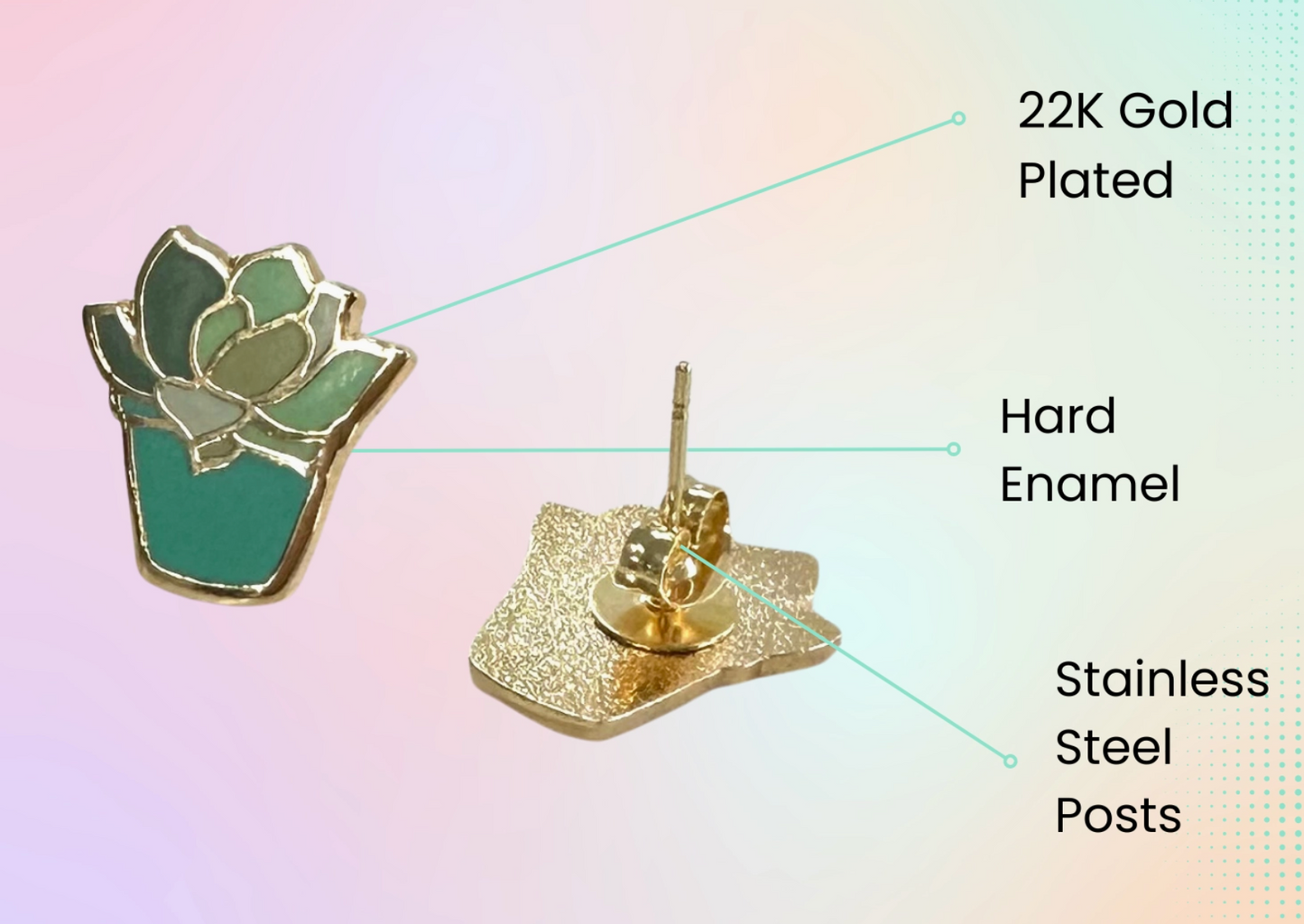 Dumpster Fire 22k Gold Plated Earrings