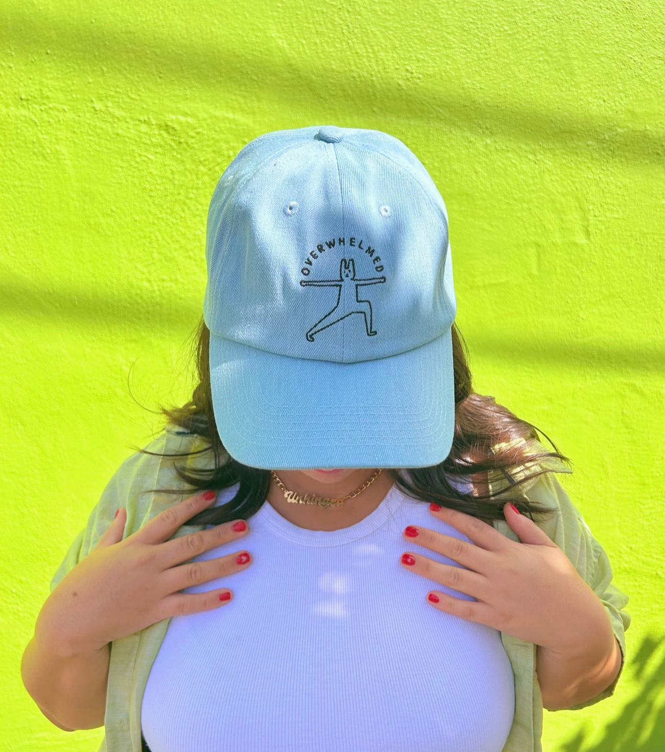 Overwhelmed Embroidered Hat