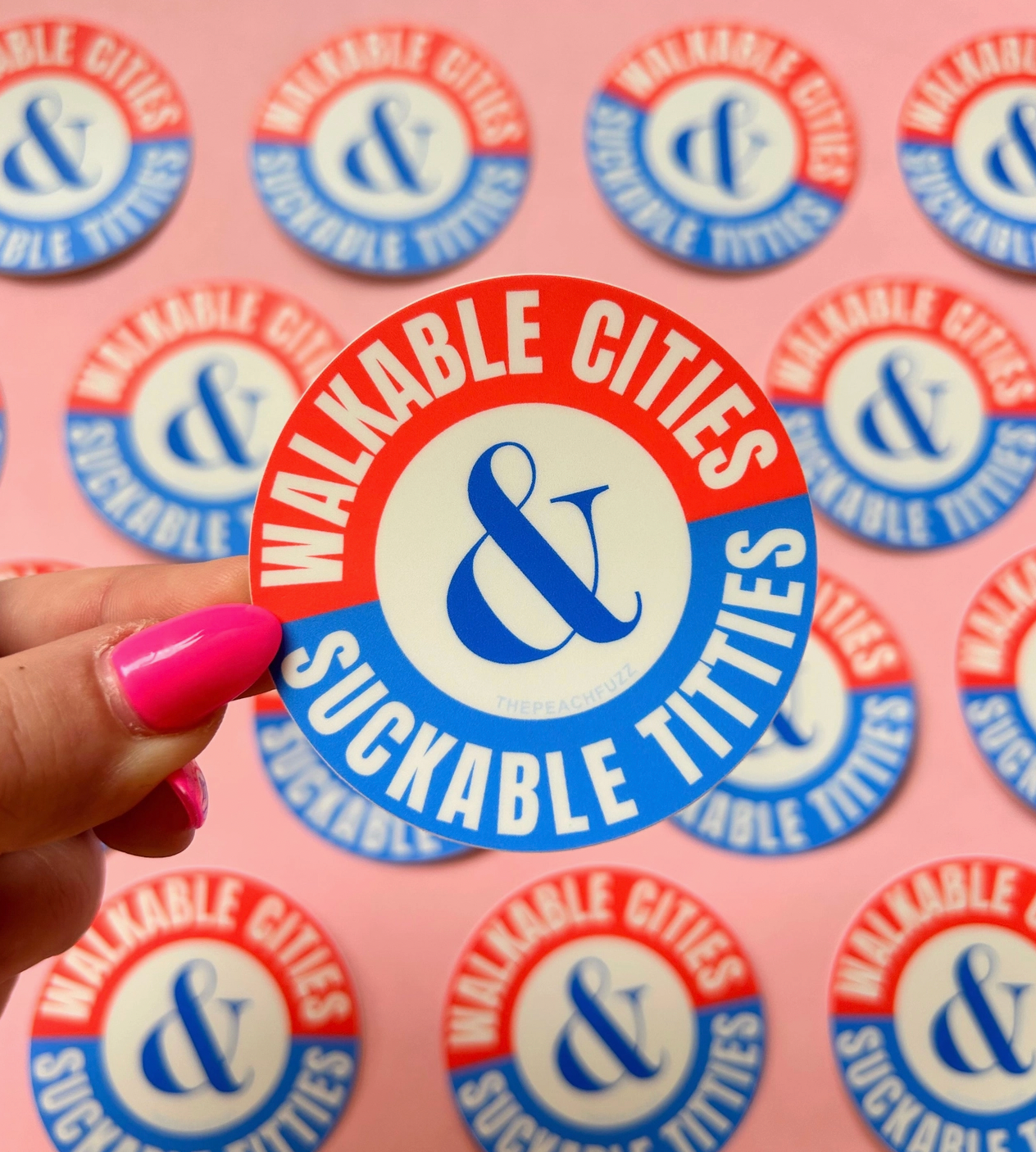 Walkable Cities & Suckable Titties Sticker