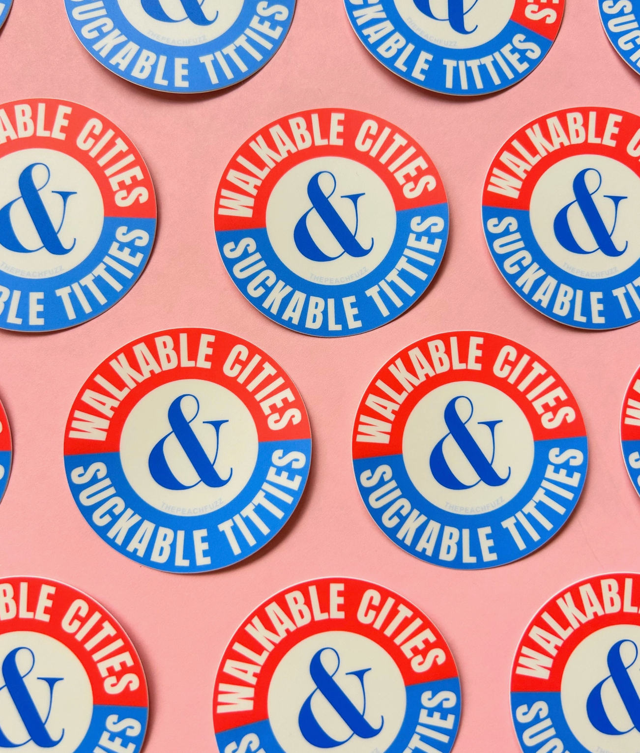 Walkable Cities & Suckable Titties Sticker