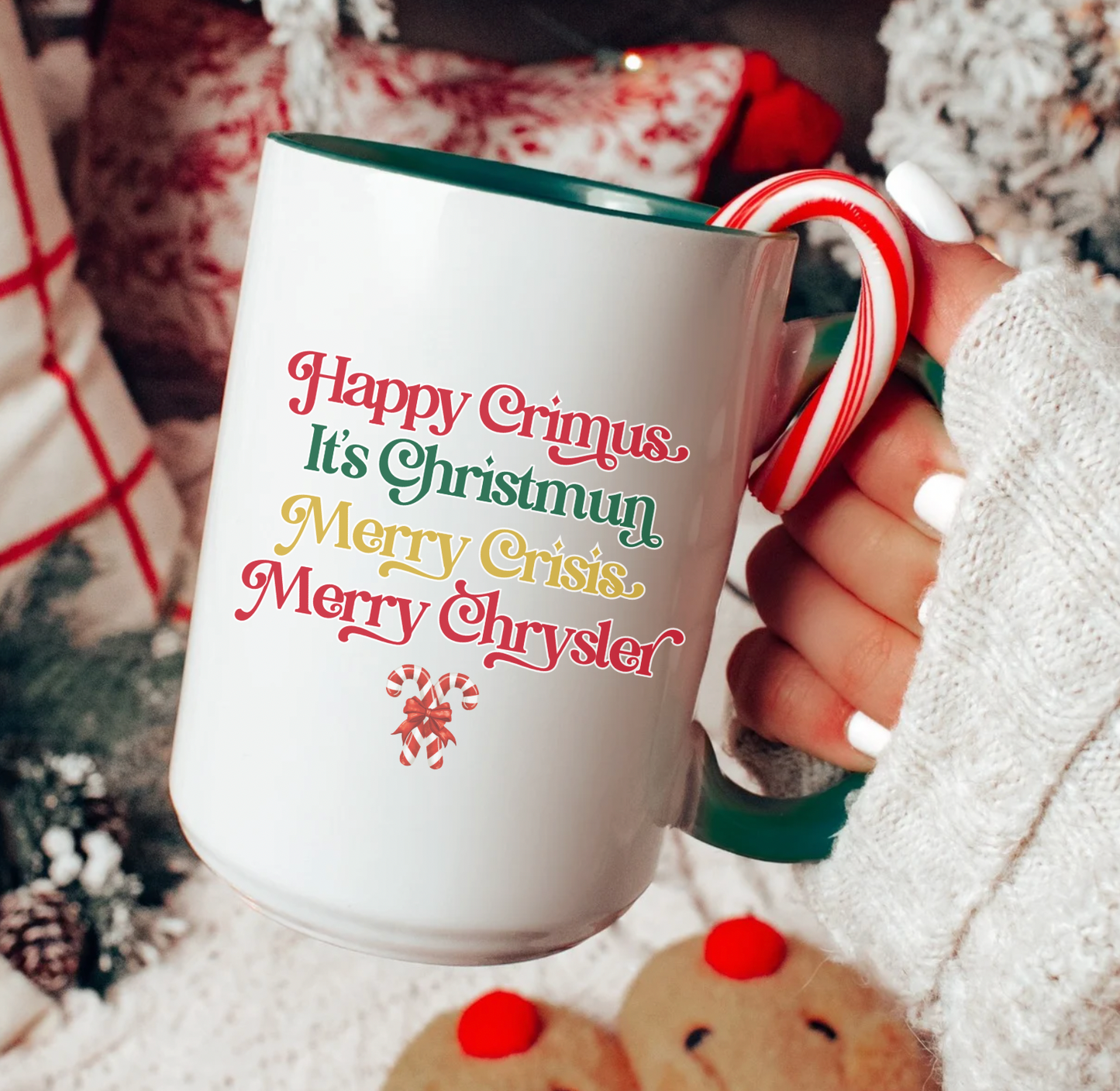 Happy Crimus, It's Christmun, Merry Crisis, Merry Chrysler 15 oz Mug