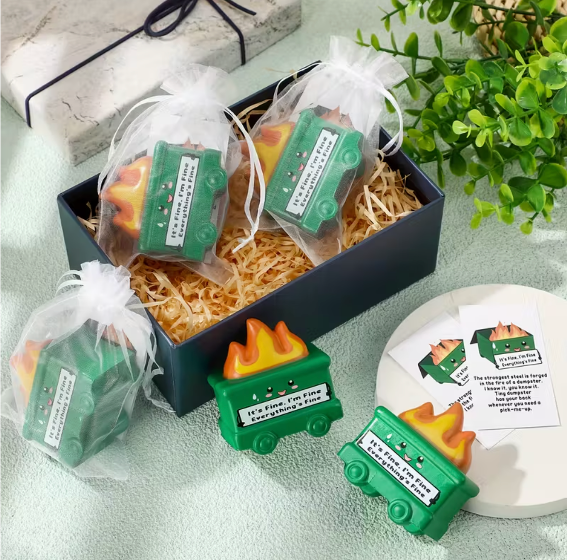 Dumpster Fire Stress Squeeze Ball