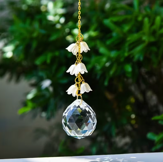Lily Of The Valley Crystal Suncatcher