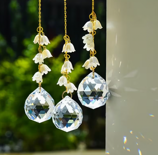 Lily Of The Valley Crystal Suncatcher
