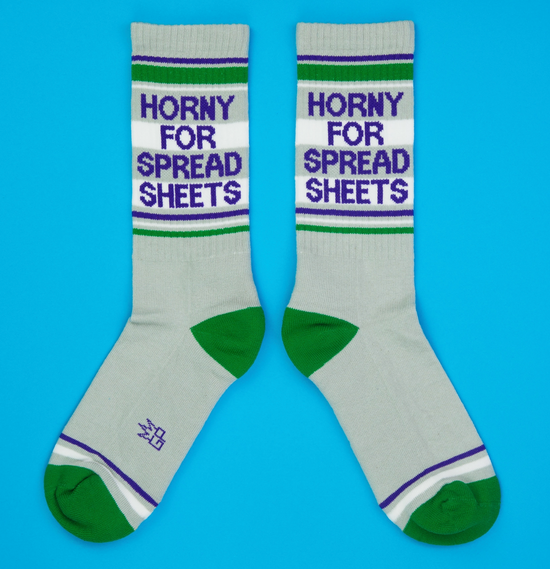 Horny For Spreadsheets Socks