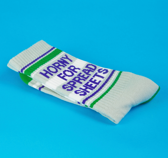 Horny For Spreadsheets Socks