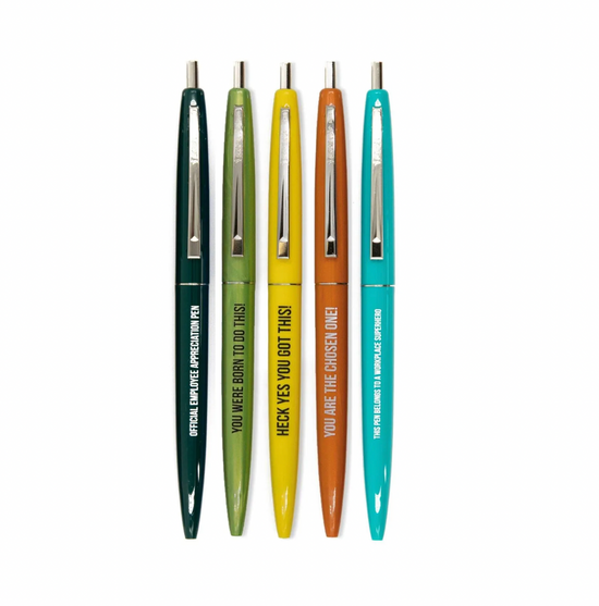 New Employee Appreciation Pen Set | 5 Motivational Pens