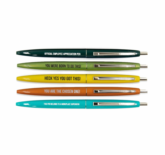 New Employee Appreciation Pen Set | 5 Motivational Pens