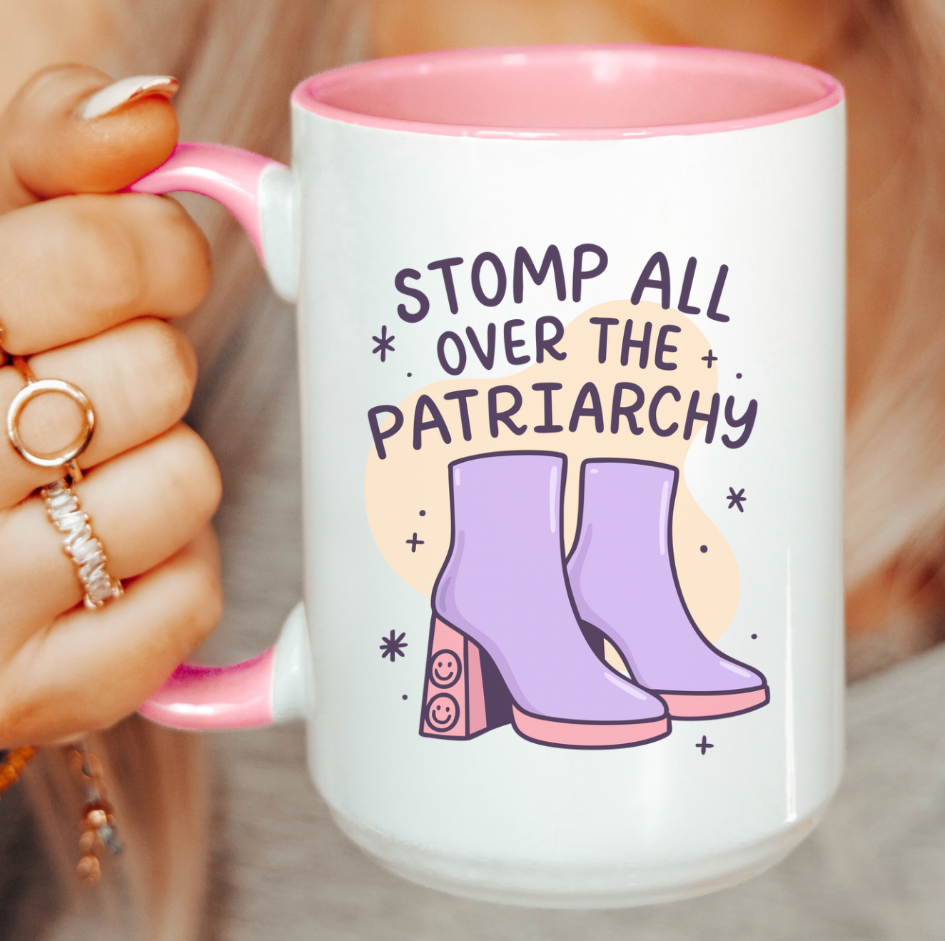 Stomp All Over The Patriarchy 15 oz Mug