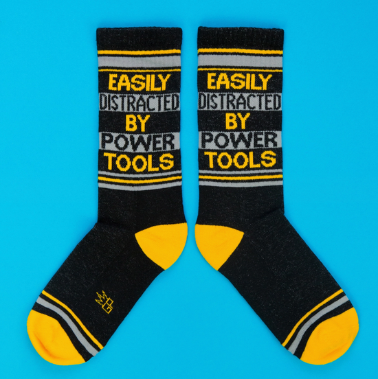 Easily Distracted By Power Tools Socks