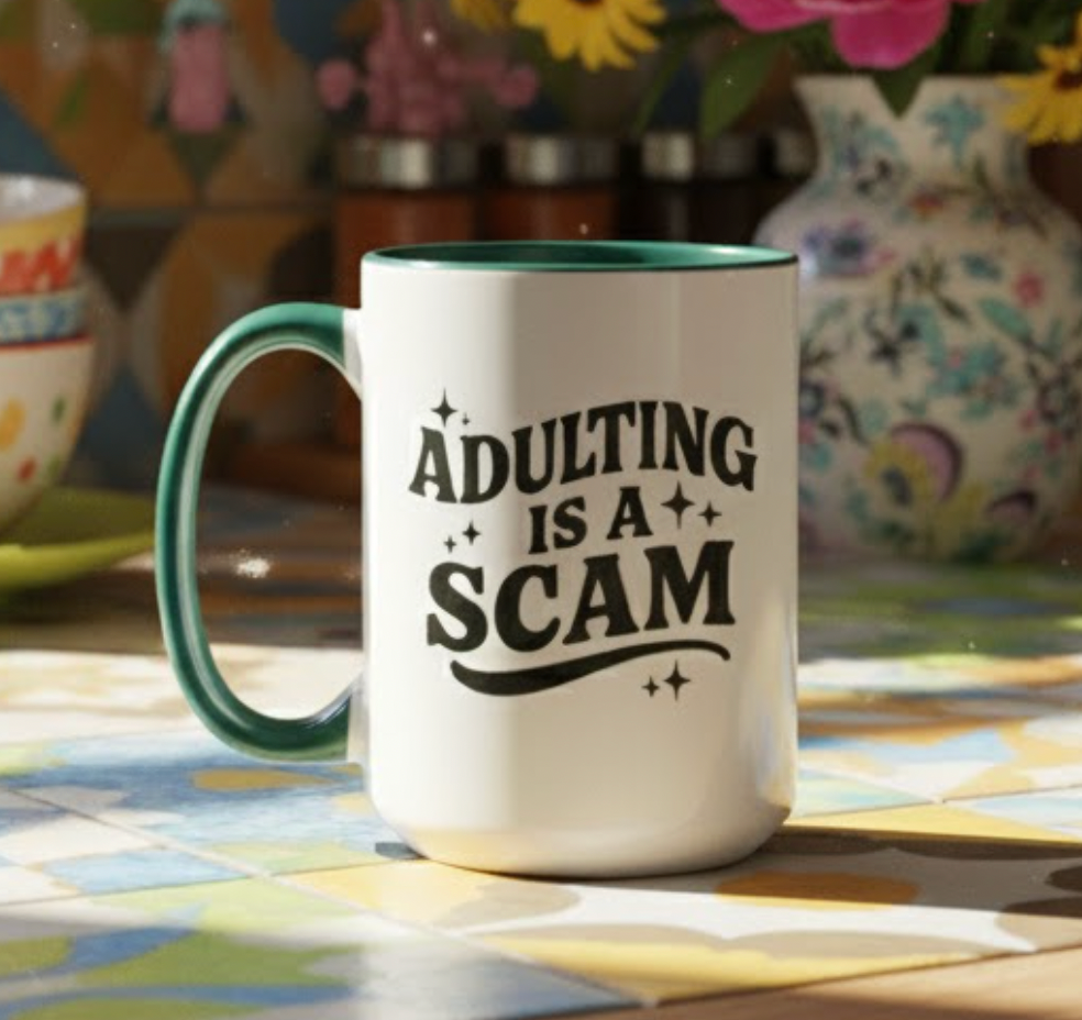 Adulting Is A Scam 15 oz Mug
