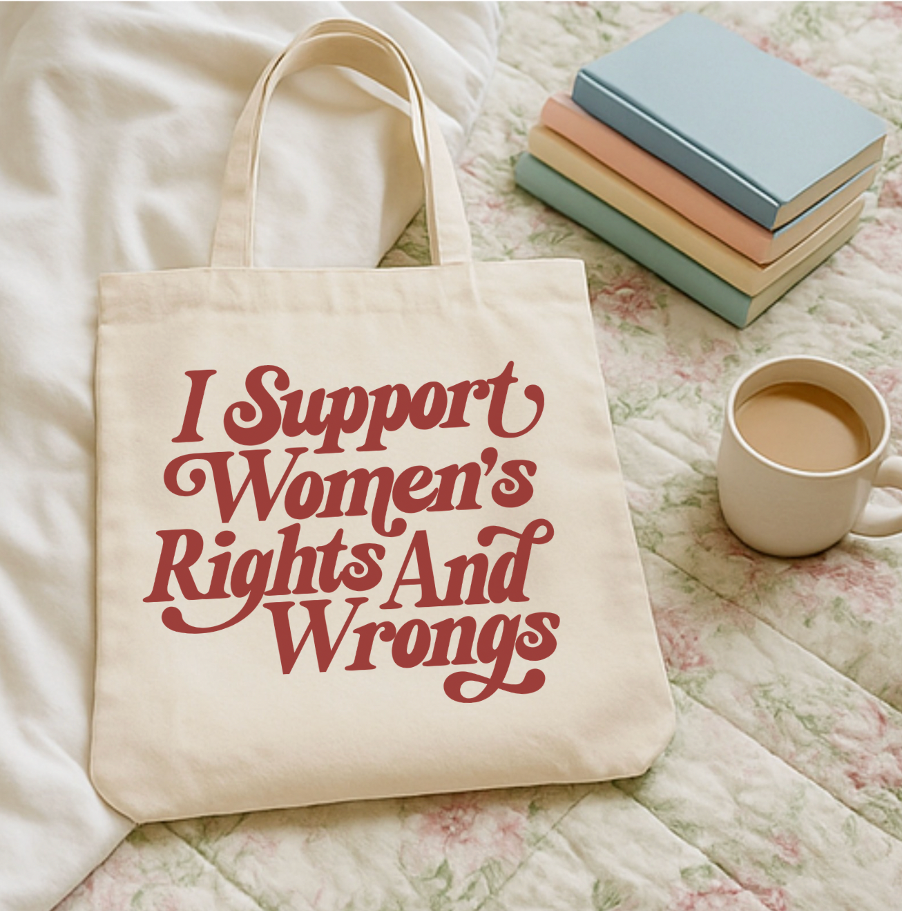 I Support Women's Rights And Wrongs Tote Bag