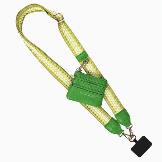 Clip & Go Strap W/Zippered Pouch XOXO - Green