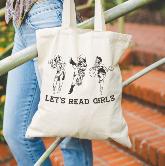 Let's Read Girls Tote Bag