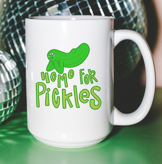 Homo For Pickles 15 oz Mug