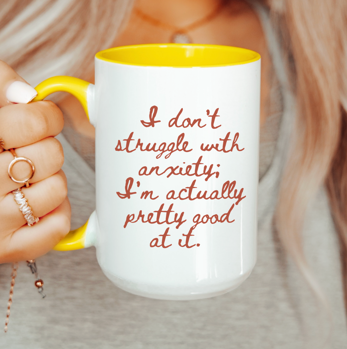 I Don't Struggle With Anxiety; I'm Actually Pretty Good At It 15 oz Mug