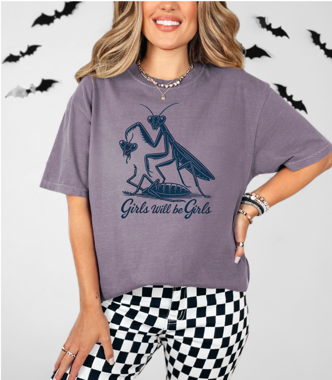 Girls Will Be Girls Praying Mantis Unisex Tee