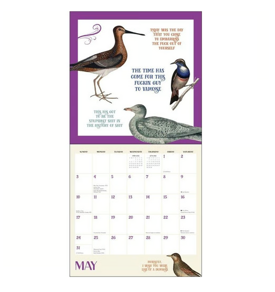 Effin Birds 2026 Wall Calendar