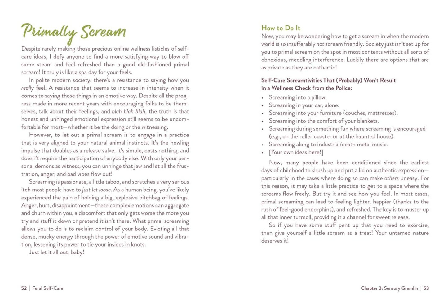 Feral Self-Care: 100 Ways to Liberate and Celebrate Your Messy, Wild, and Untamed Self Book