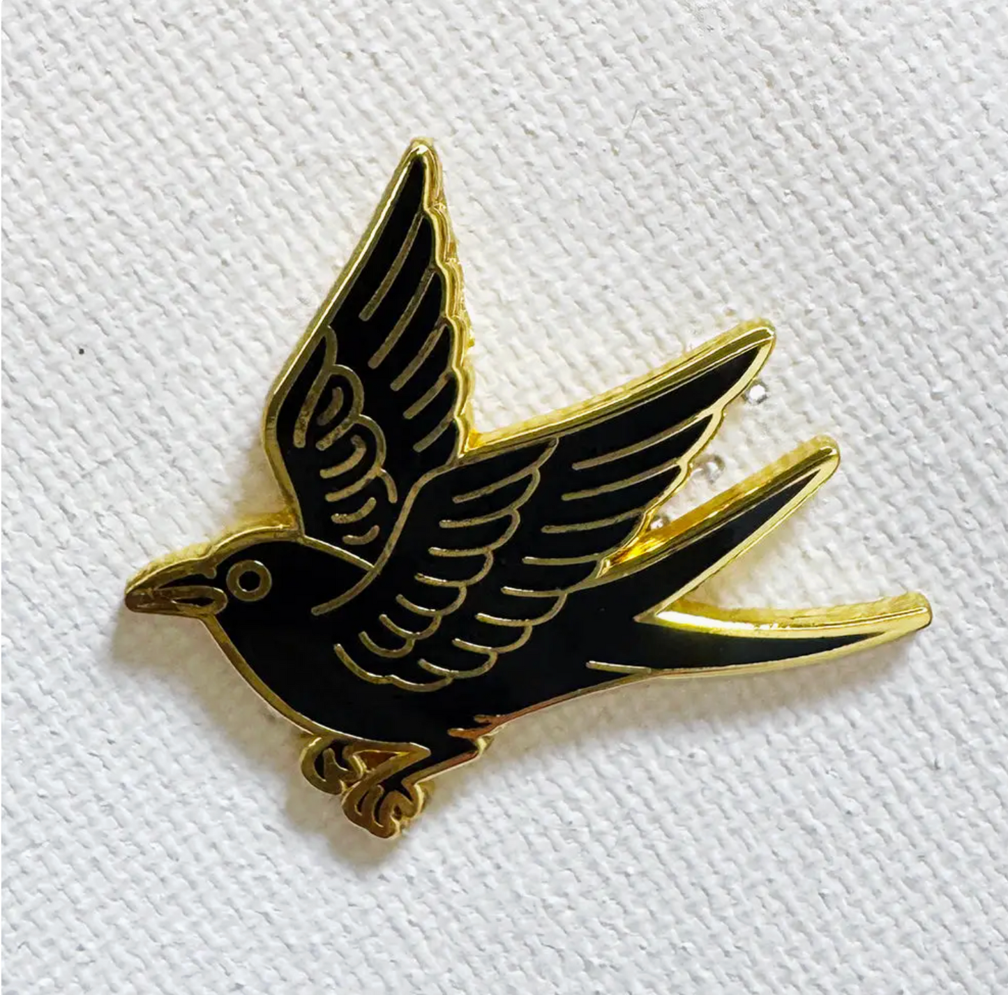 Gold Crow Pin