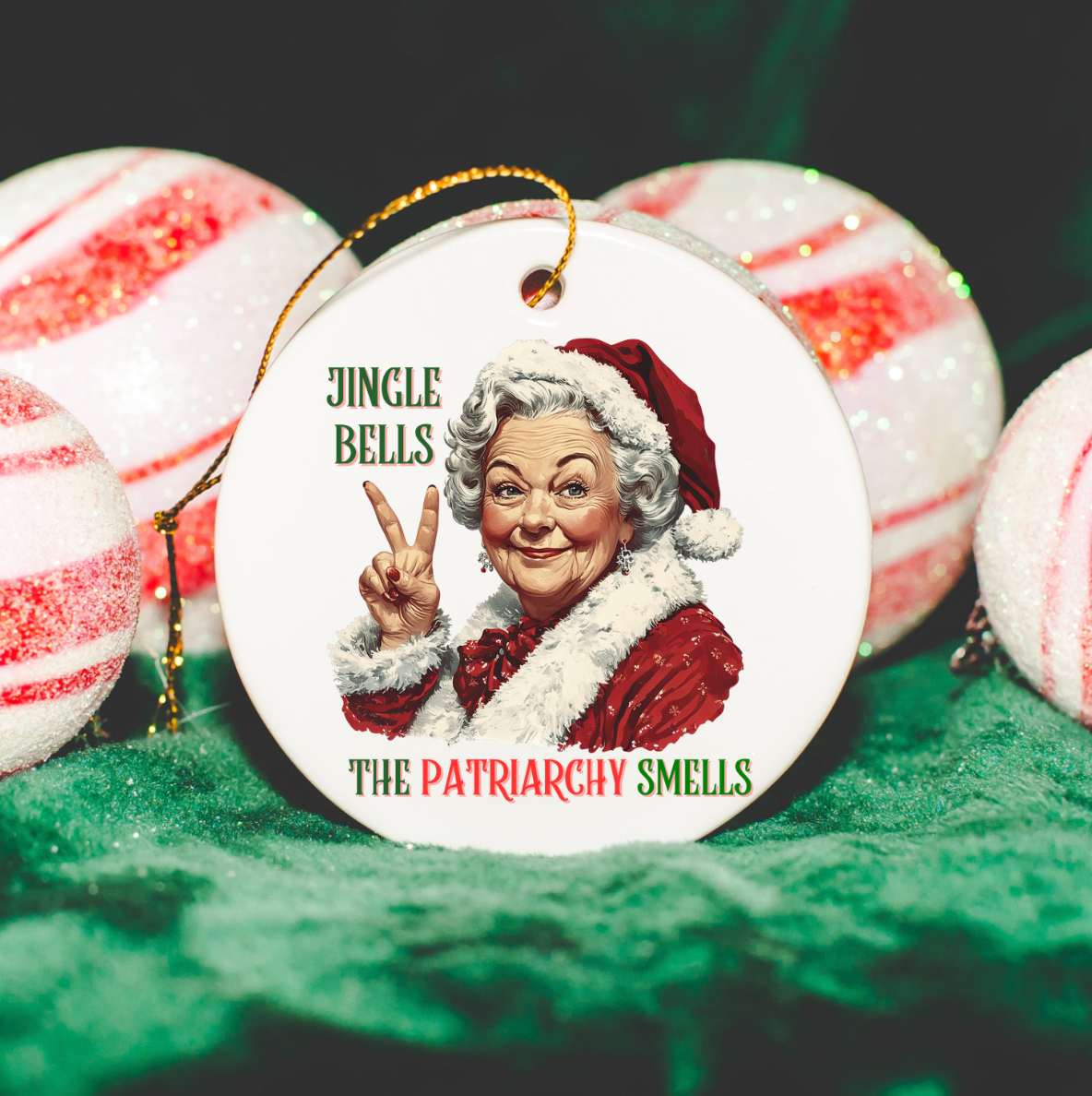 Jingle Bells The Patriarchy Smells Ornament
