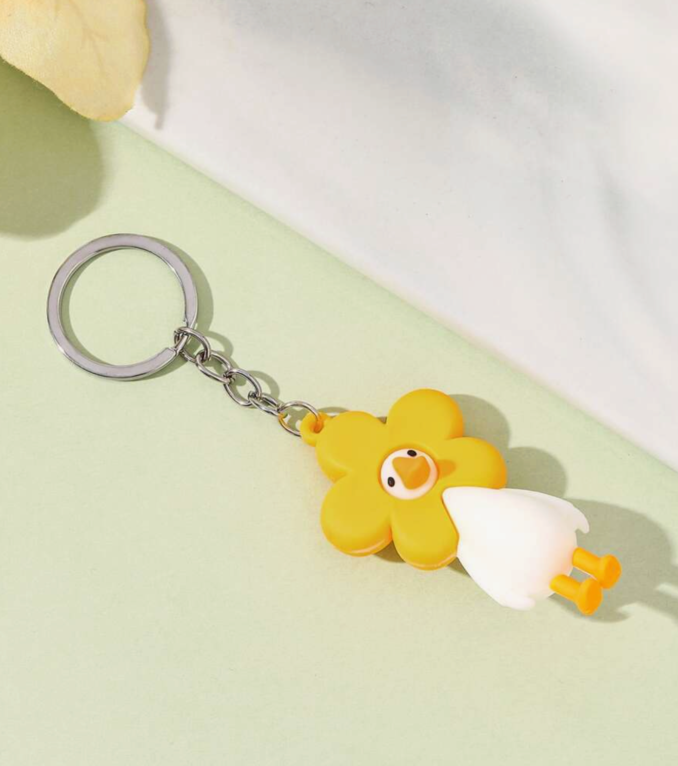 Duck & Flower Keychain