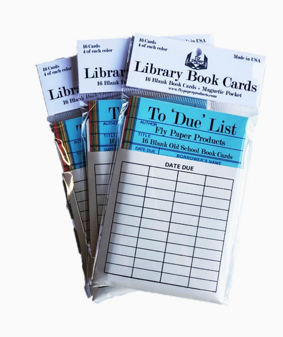 Magnetic Memo Vintage Library Book Cards
