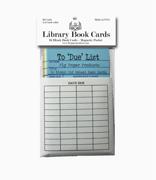 Magnetic Memo Vintage Library Book Cards