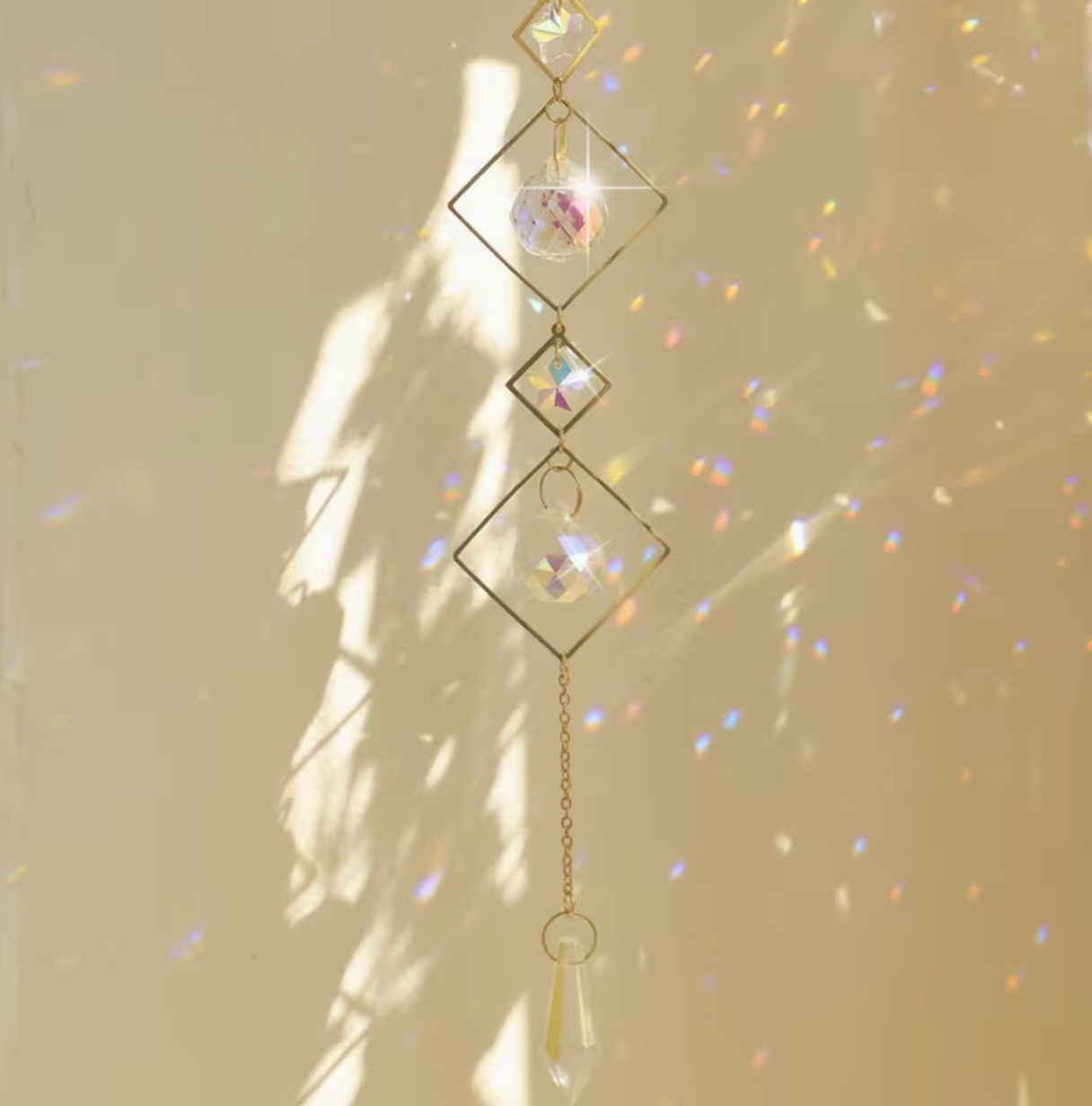 Geometric Shapes Crystal Suncatcher