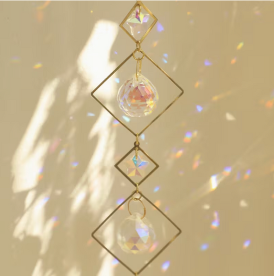 Geometric Shapes Crystal Suncatcher