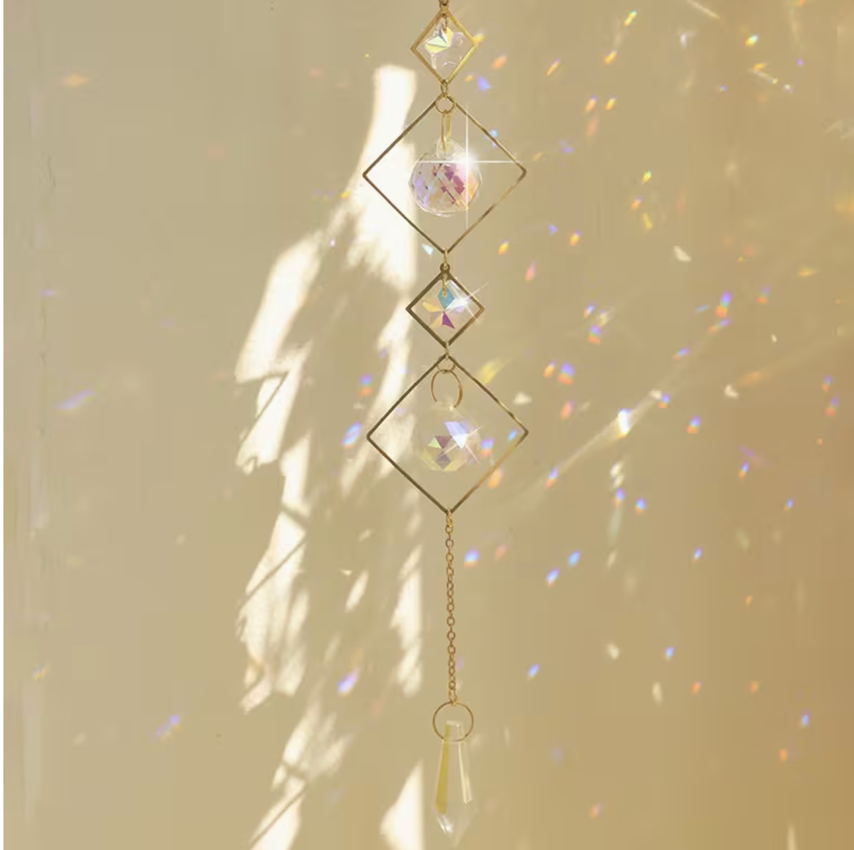 Geometric Shapes Crystal Suncatcher