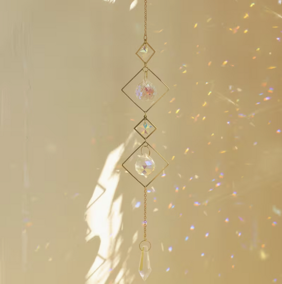 Geometric Shapes Crystal Suncatcher