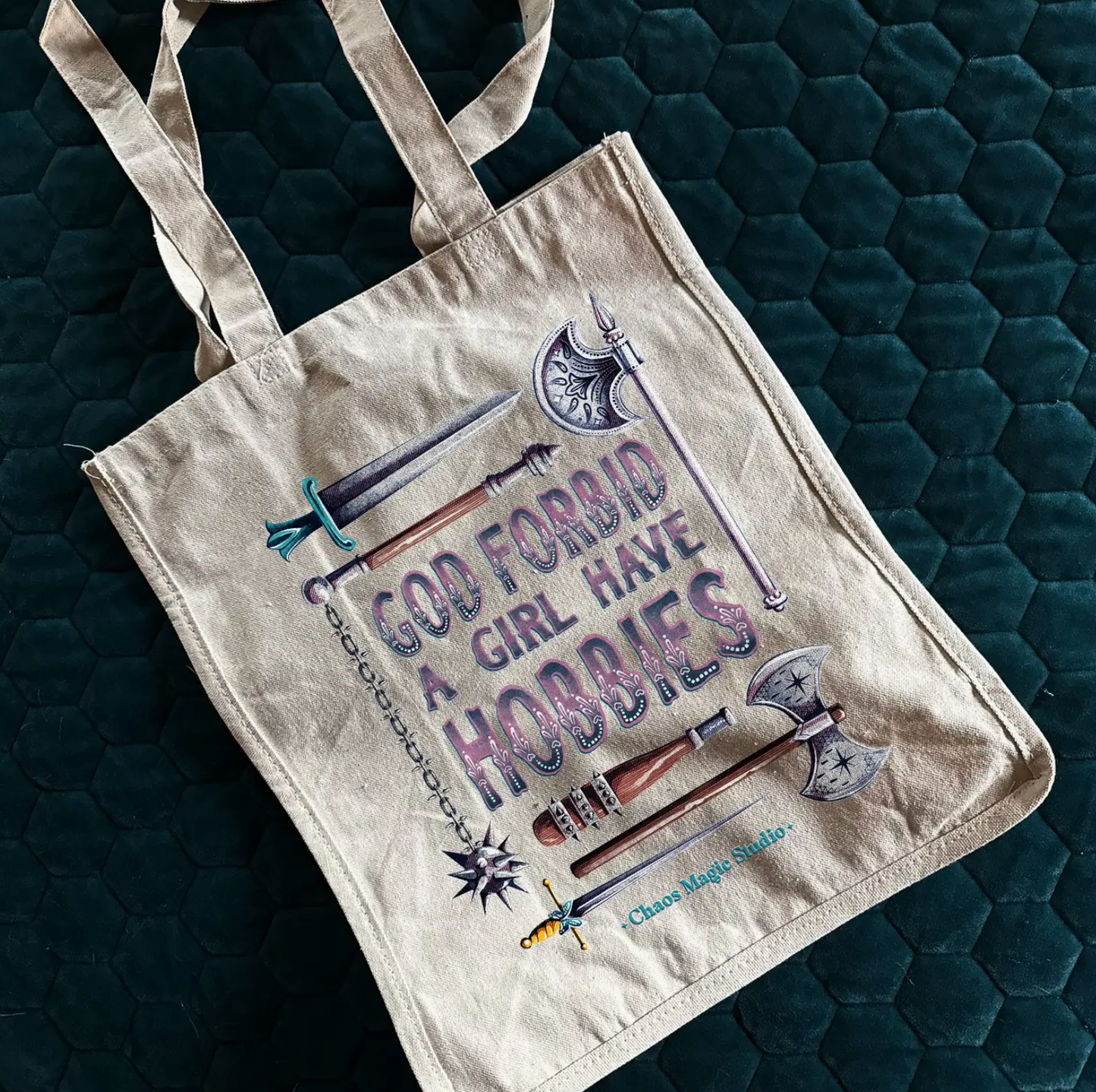 God Forbid A Girl Have Hobbies Tote Bag