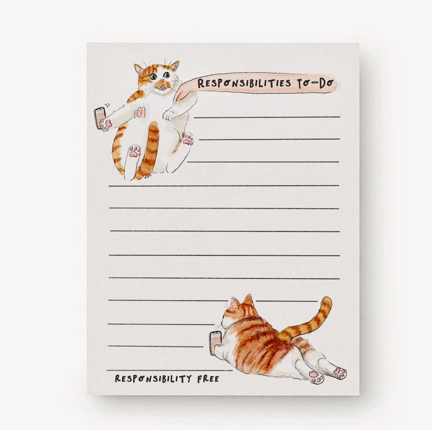 Cat Responsibilities Notepad
