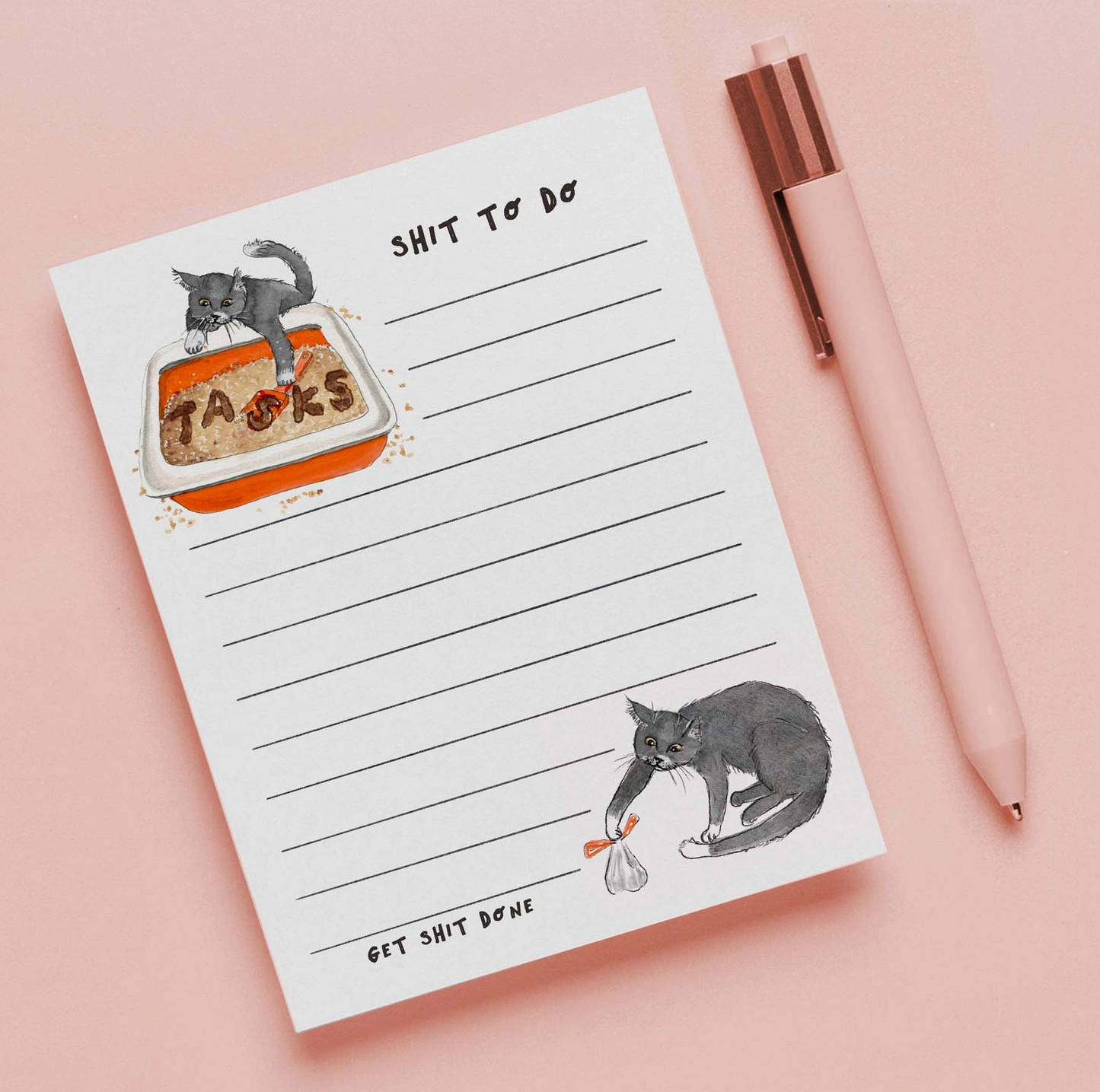 Cat Shit To-Do Notepad