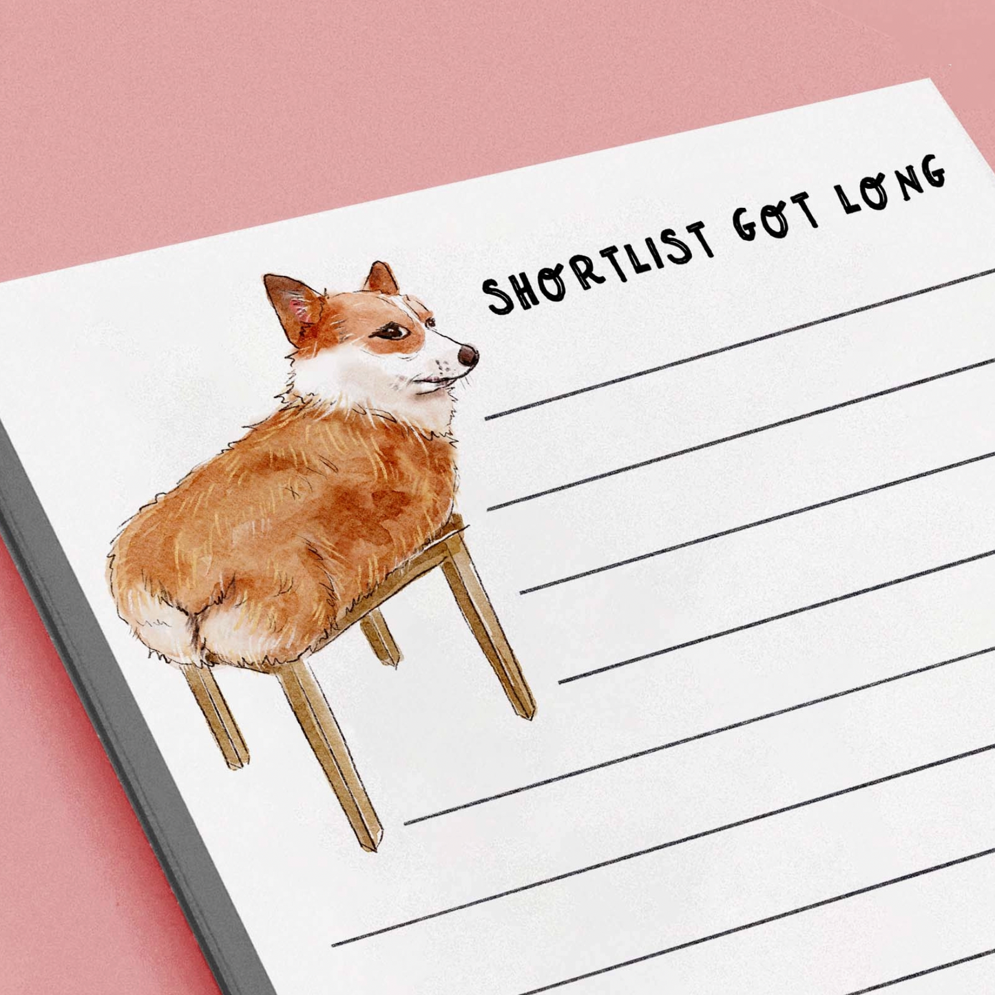 Corgi Shortlist Notepad