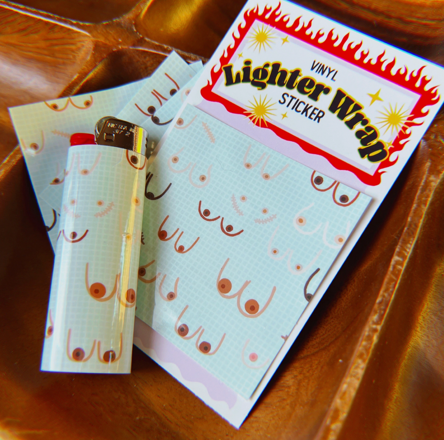 Boobs Are Awesome Lighter Vinyl Wrap