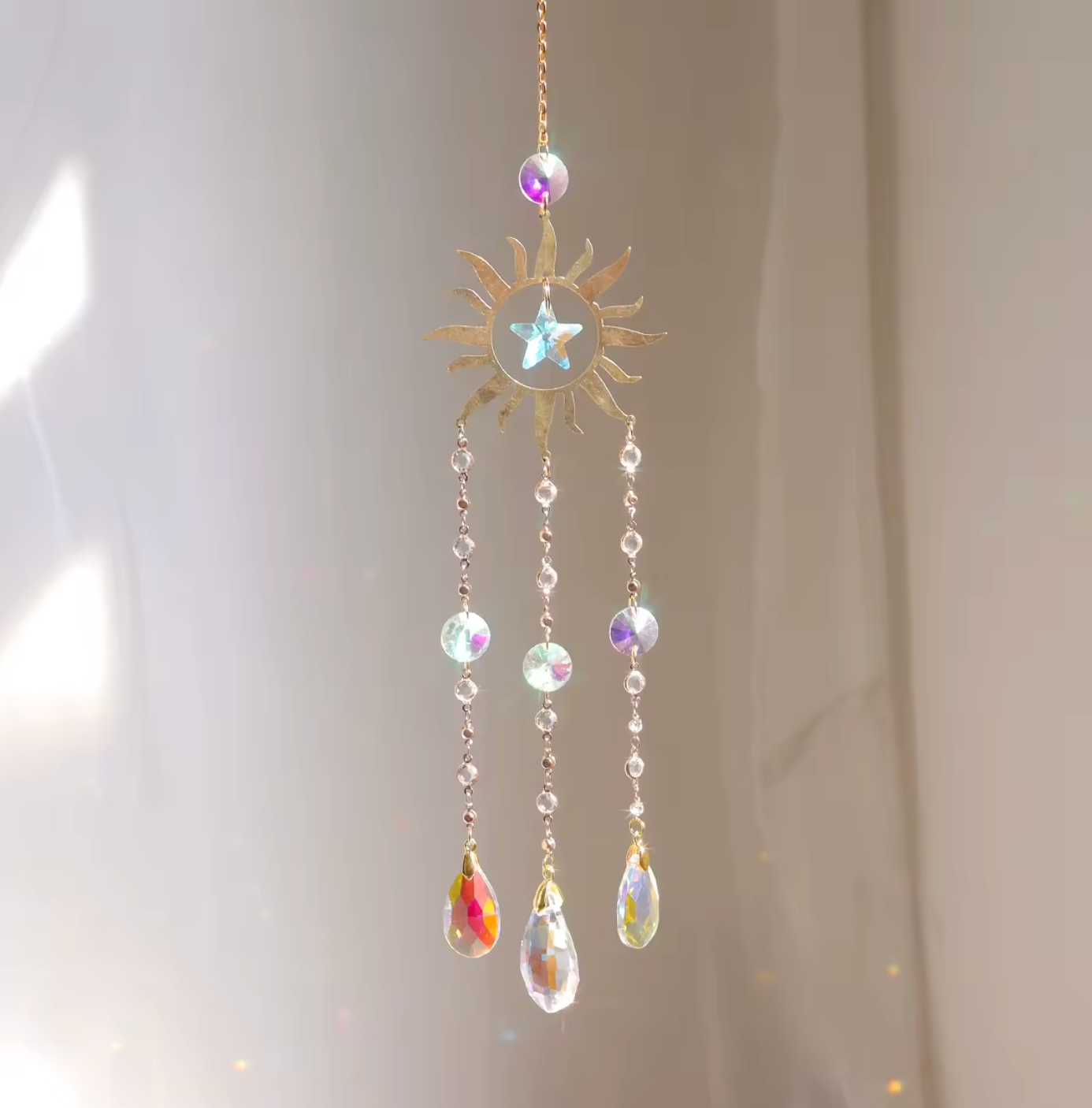 Celestial Star Crystal Suncatcher