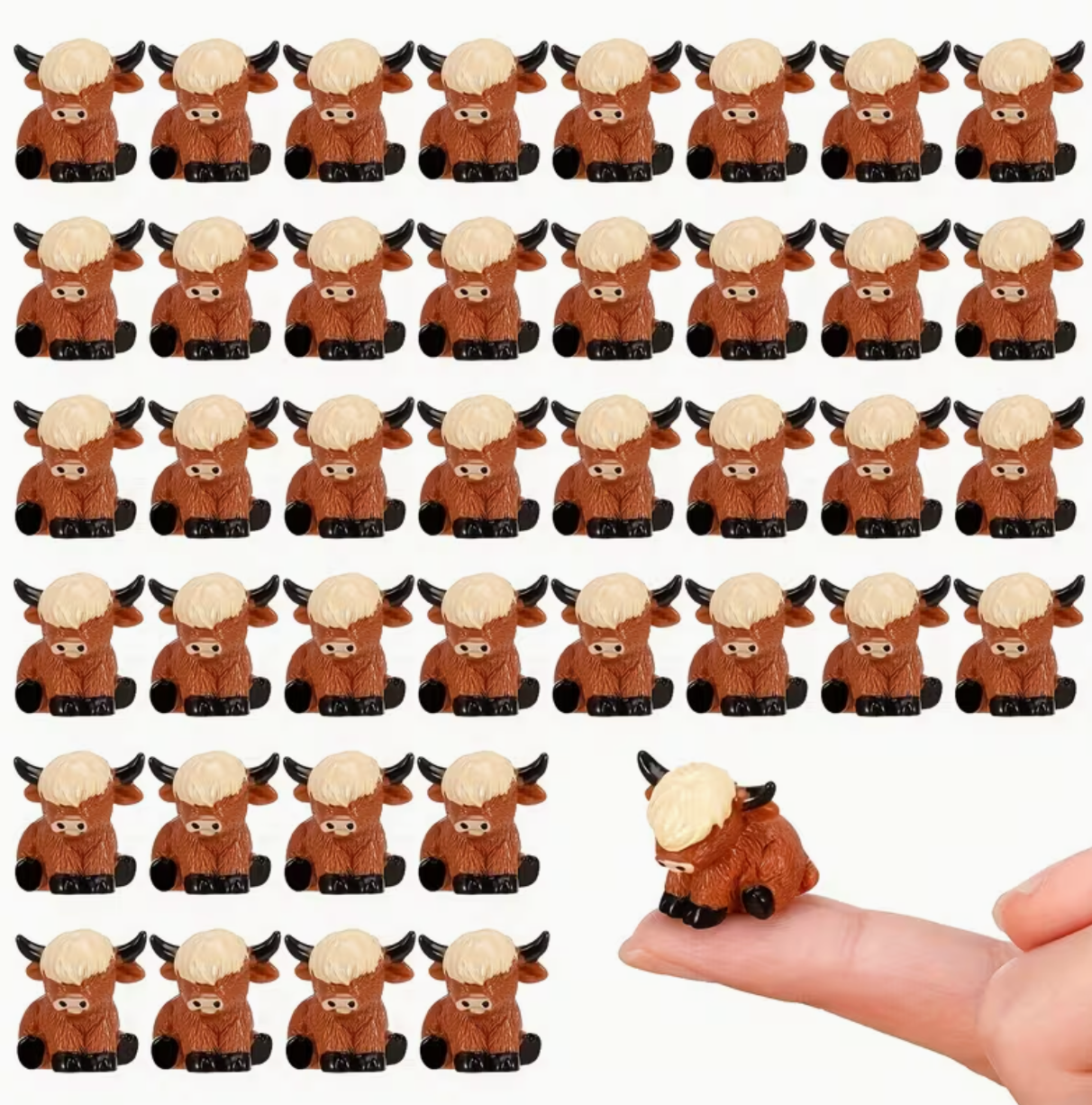 Mini Highland Cow Figurine
