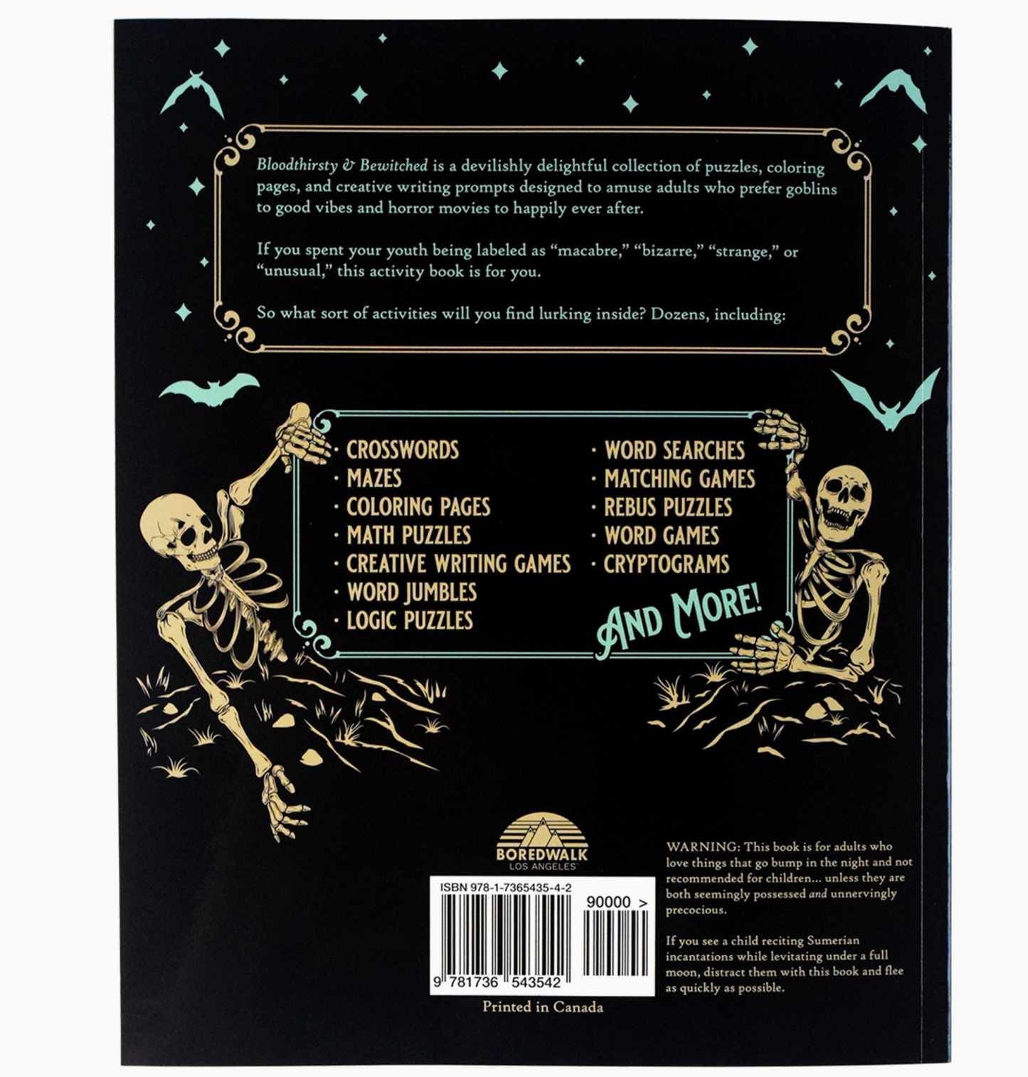 Bloodthirsty and Bewitched: An Activity Book for Strange and Unusual Adults