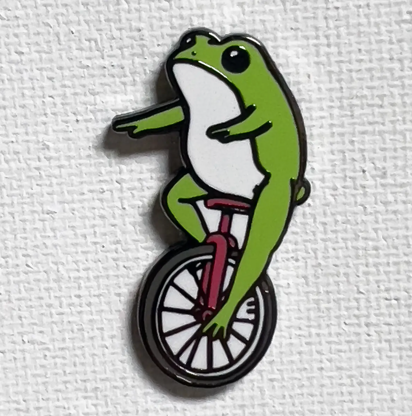 Loading Frog Frog Boi On A Unicycle Pin – Hilarious Humanitarian