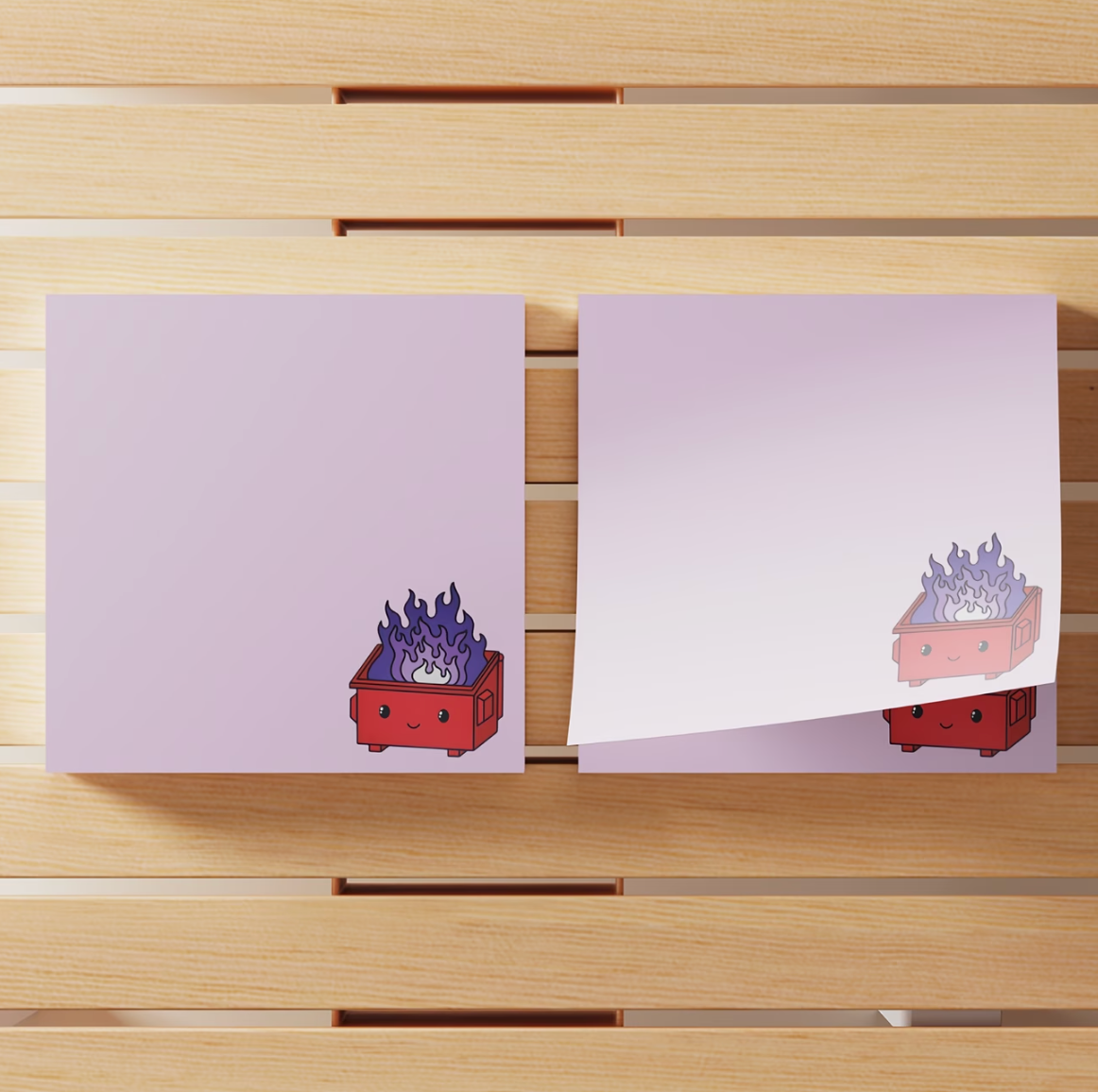 Dumpster Fire Sticky Notes - 4 pack