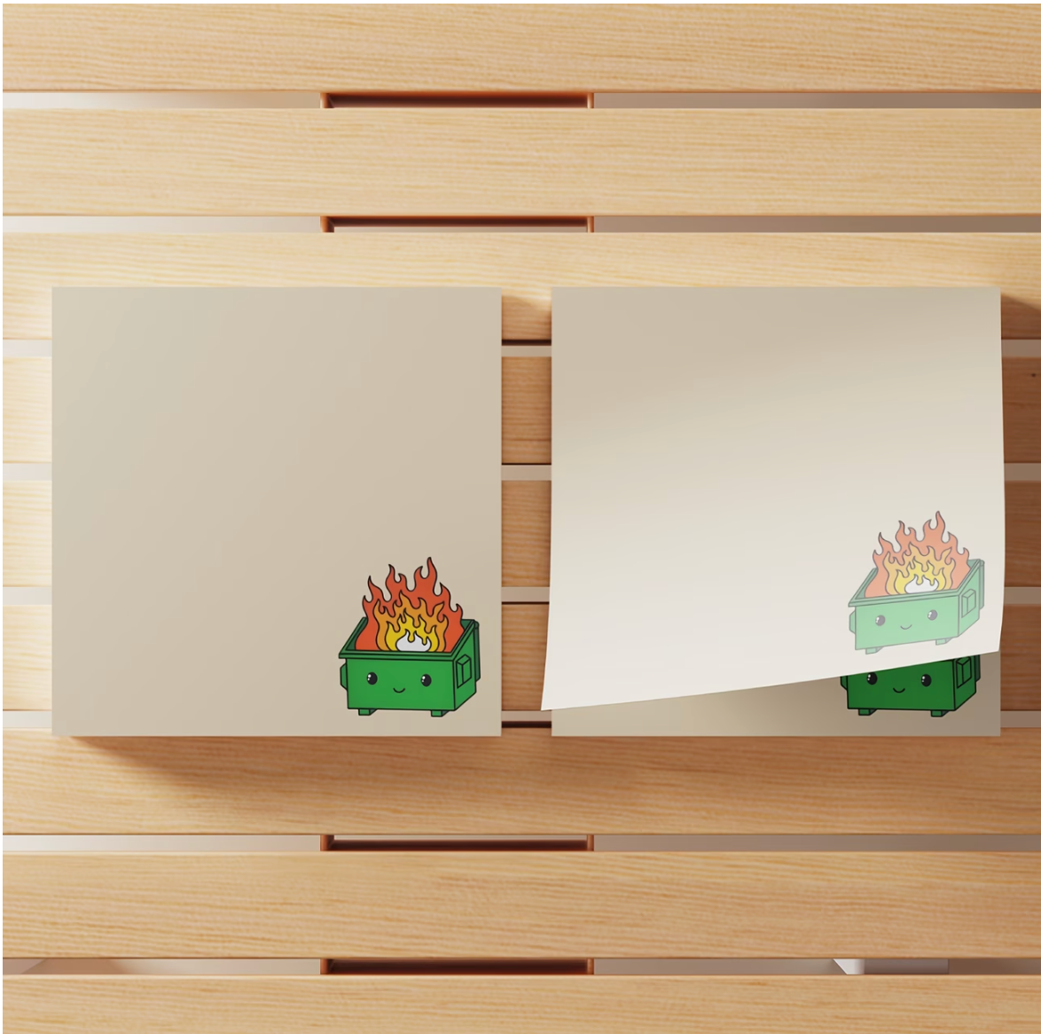 Dumpster Fire Sticky Notes - 4 pack