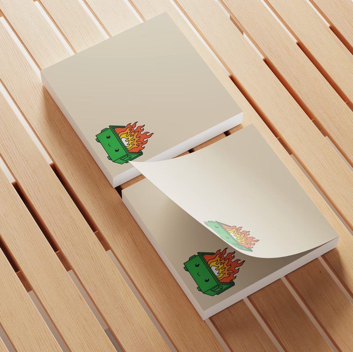 Dumpster Fire Sticky Notes - 4 pack